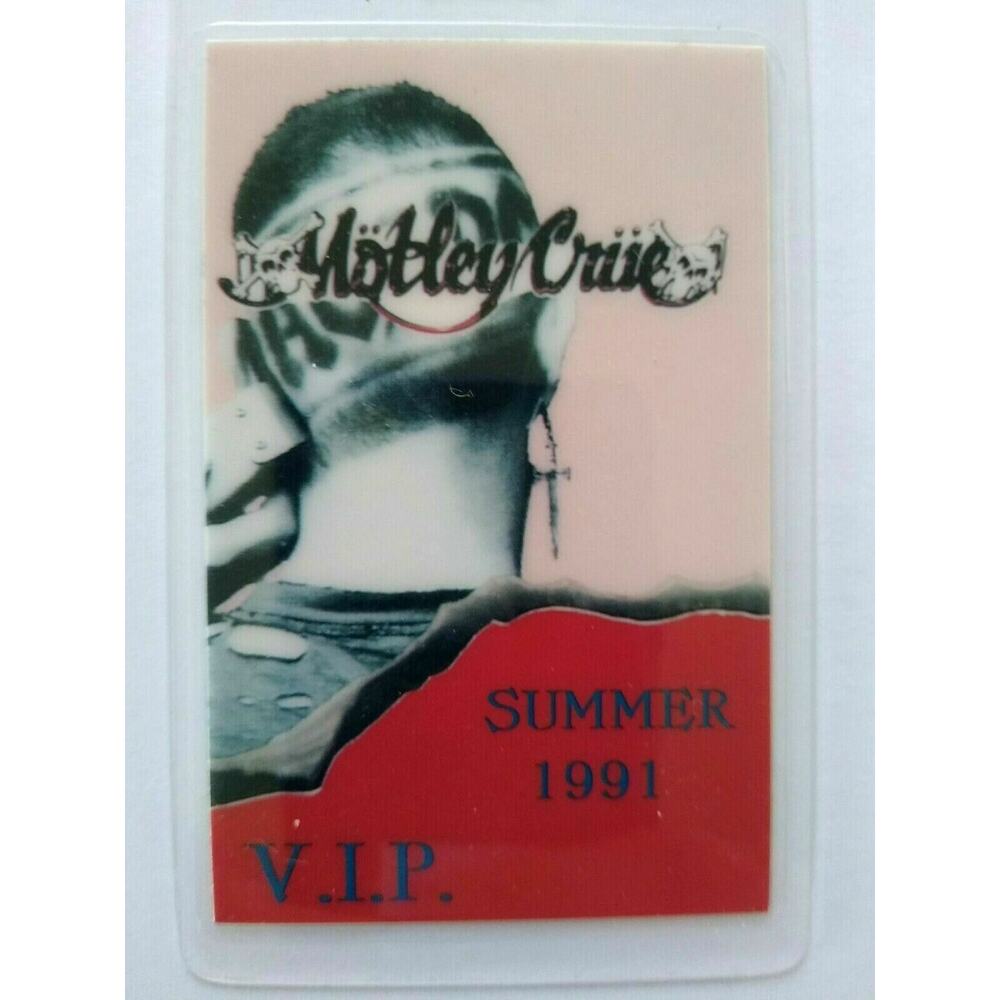 Motley Crue AC/DC 1991 VIP Backstage Pass Original Monsters Of Rock Metal Music